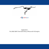 1962-1967 Chevrolet Chevy II/Nova Crossmember-back Exhaust System Flowmaster Ame