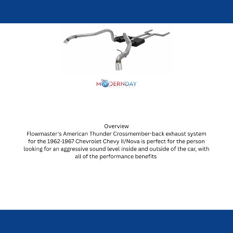 1962-1967 Chevrolet Chevy II/Nova Crossmember-back Exhaust System Flowmaster Ame