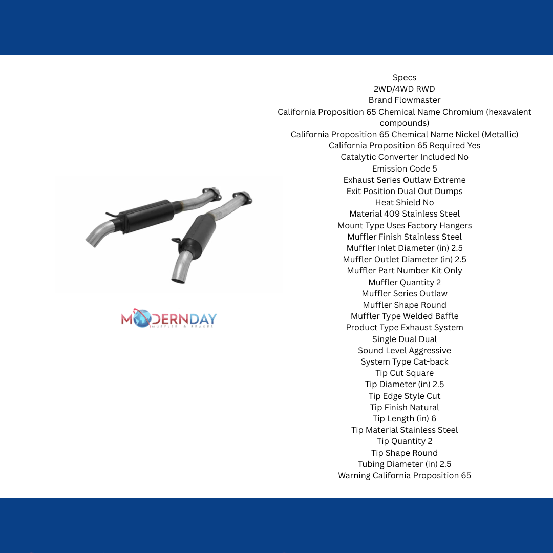 Exhaust system for 1986-2004 Ford Mustang Exhaust stainless steel