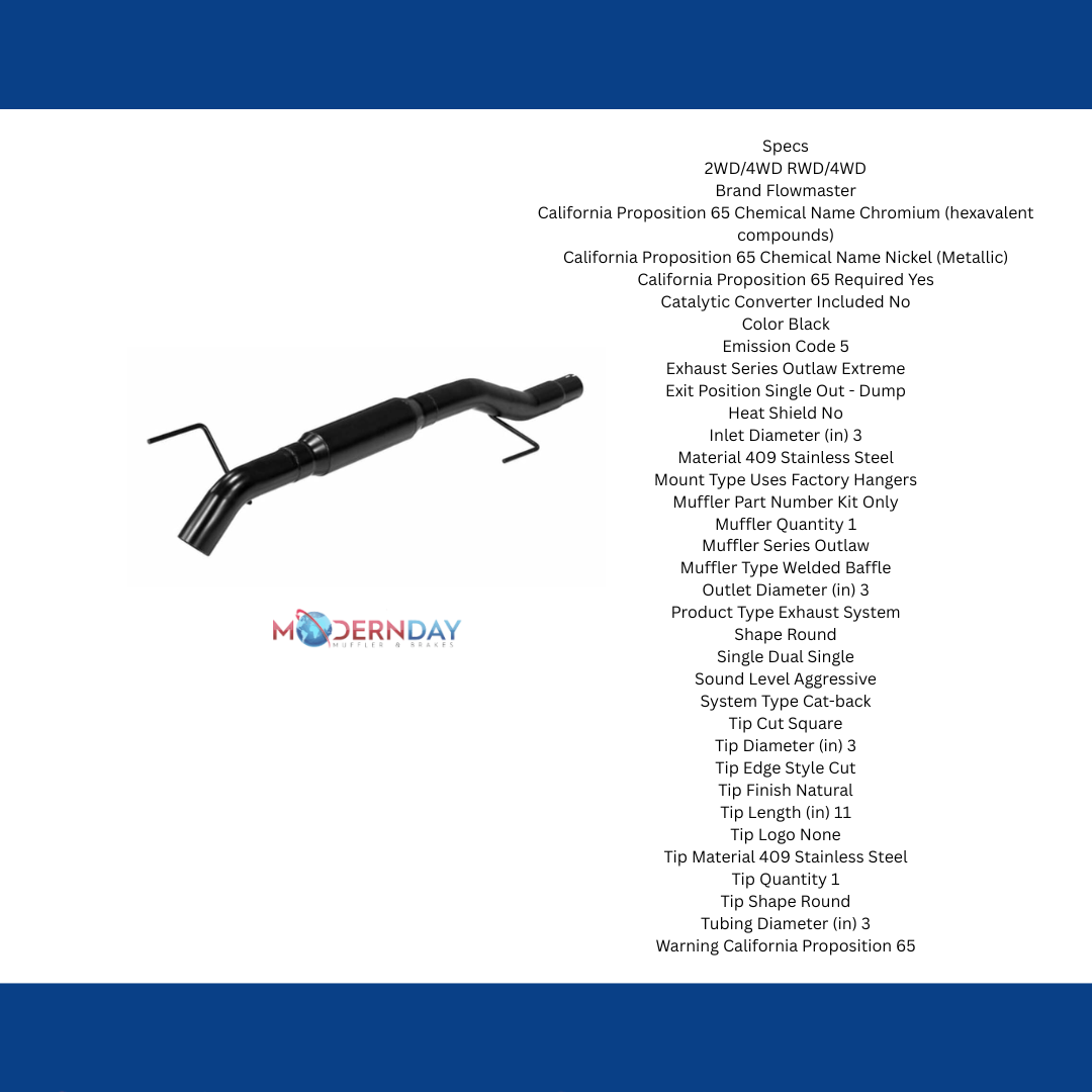 Exhaust system for 2009-2014 Ram Exhaust stainless steel
