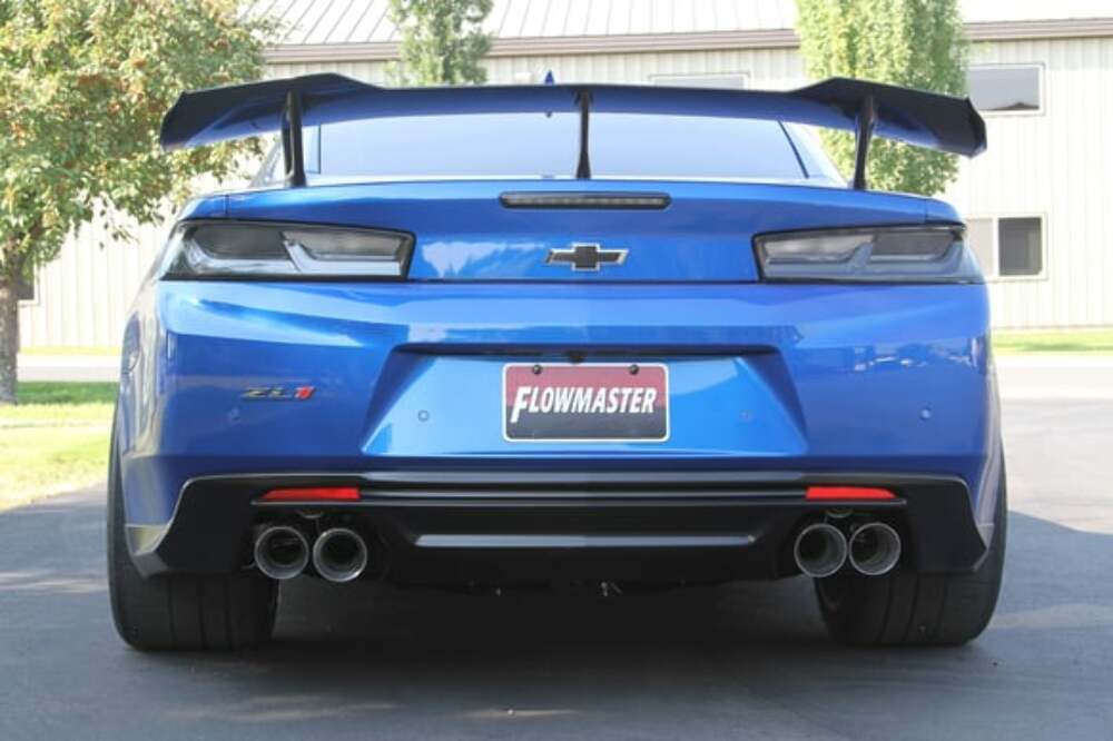 t 2016-2020 Chevrolet Camaro Axle-back Exhaust System Flowmaster American Thunder Flowmaster