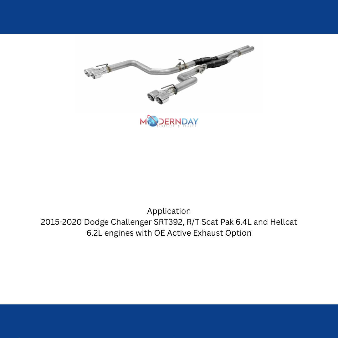 Exhaust system for 2015-2023 Dodge Challenger Exhaust stainless steel