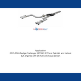 Exhaust system for 2015-2023 Dodge Challenger Exhaust stainless steel