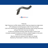 Exhaust system for 2021-2026 Ford Bronco Exhaust stainless steel