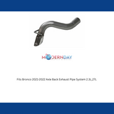 Exhaust system for 2021-2026 Ford Bronco Exhaust stainless steel