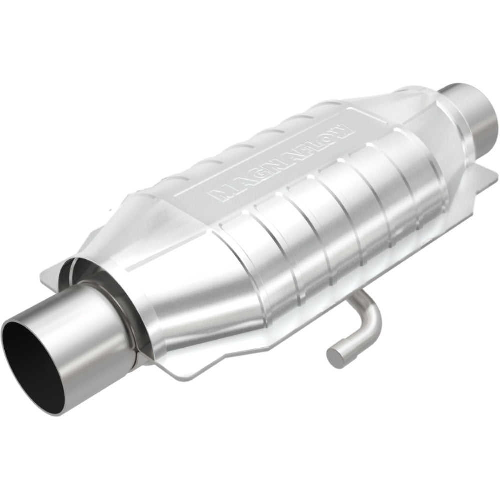 MagnaFlow universal catalytic converter 2.5 inch inlet/outlet stainless steel CARB compliant 334016