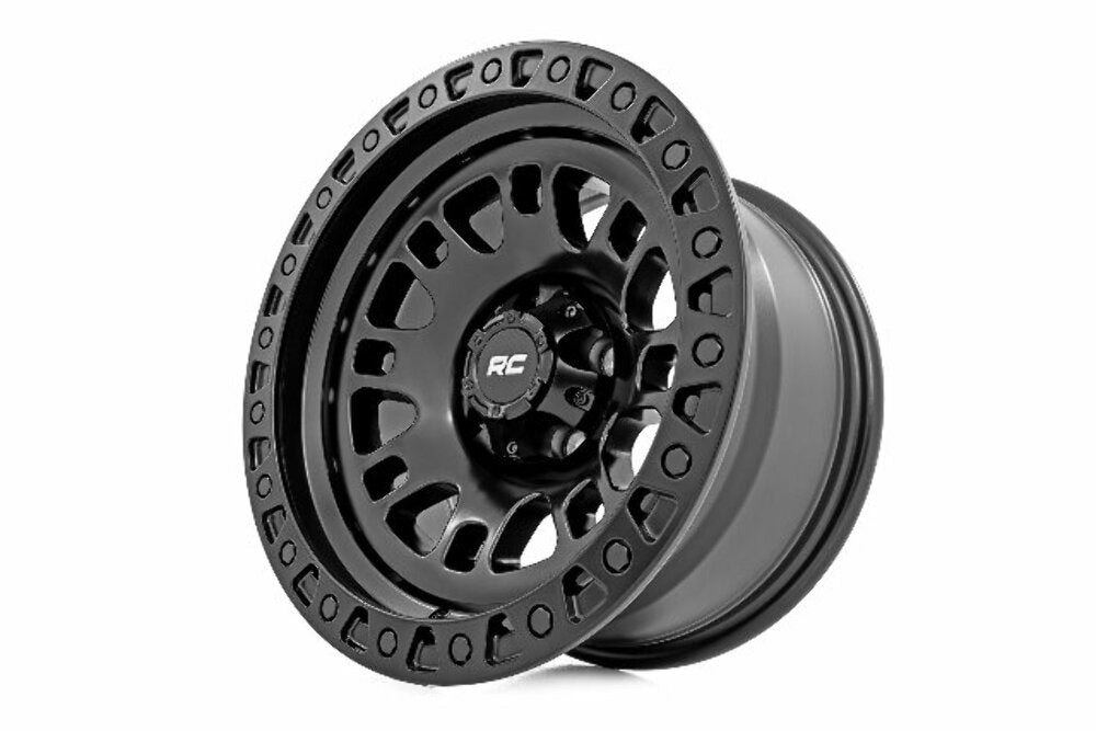 Rough Country 82 Series Wheel Semi Gloss Black 18x9 5x5.0 -12mm 82181218