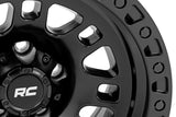 Rough Country 82 Series Wheel Semi Gloss Black 18x9 5x5.0 -12mm 82181218