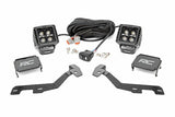 Fits Ram 1500 (19-25) LED Light Kit; Ditch Mount; 2" Black Pair; White DRL 82289