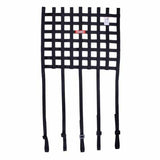 RaceQuip SFI ribbon window net 18 x 18 inch 1 inch SFI 27.1 strap mounts 825003RQP