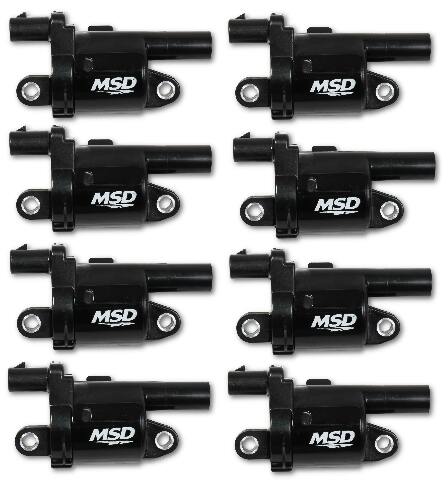 MSD ignition coil for 2014-2018 Chevy Silverado black INJECTED2014-UP-ROUNDBLACK-8PACK-826883