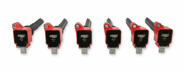 MSD Ignition Coils 2017-2020 Ford 3.5L EcoBoost V6 engines, Red, 6-Pack - 82706