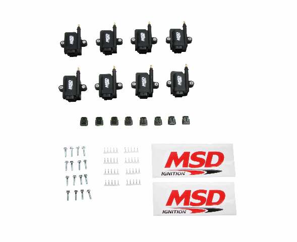 MSD ignition coil black red aluminum 82893