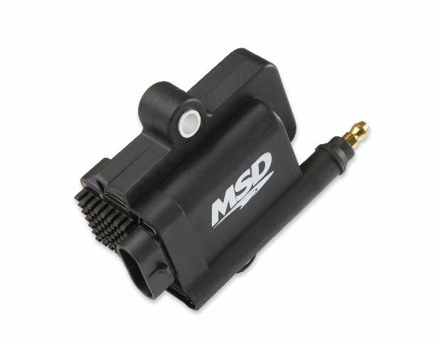 MSD ignition coil black red aluminum 82893