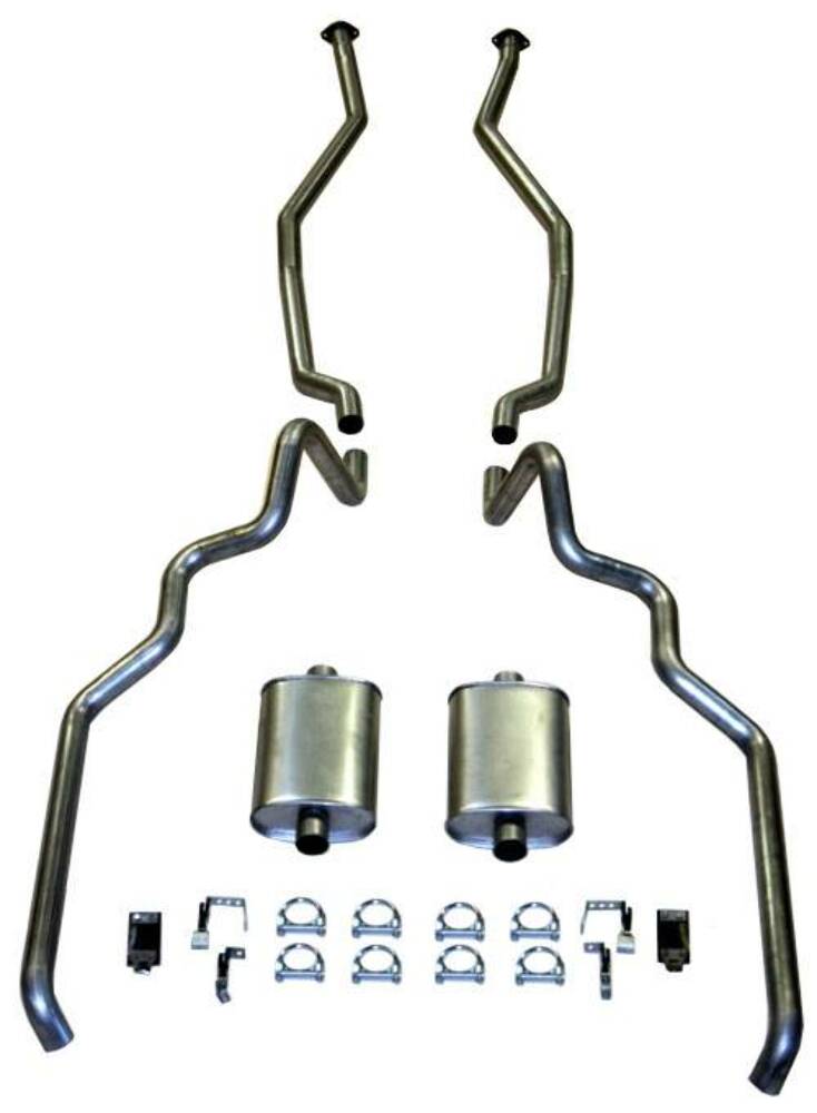 Fits 1963-64 Full Size Ford 2-1/2" Turbo Exhaust System exc. Convertible and Station Wagon 83006