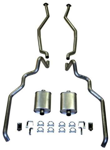 2-1/2" Turbo Exhaust System exc. Convertible and Station Wagon 83006 fits 1963-1964 Ford Customline A032 Shafer's Classic Reproductions