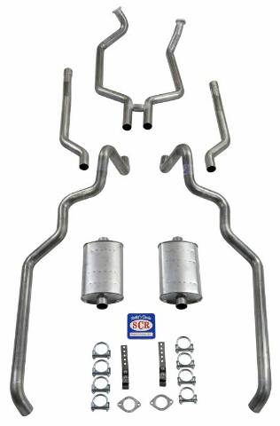 ?2-1/2" Turbo Exhaust System exc. Convertible and Station Wagon 83016 fits 1963-1964 Ford Customline Shafer's Classic Reproductions