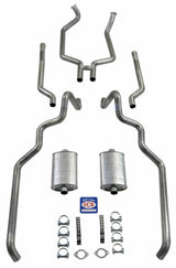 Fits 1963-64 Full Size Ford?2-1/2" Turbo Exhaust System exc. Convertible and Station Wagon 83017