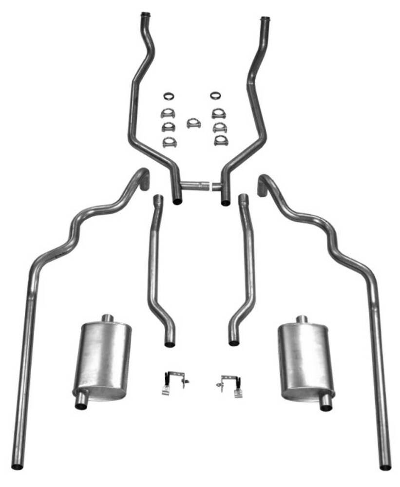 Fits 1961-62 Full Size Ford 2" Exhaust System 352 and 390 CID dual turbo 83022