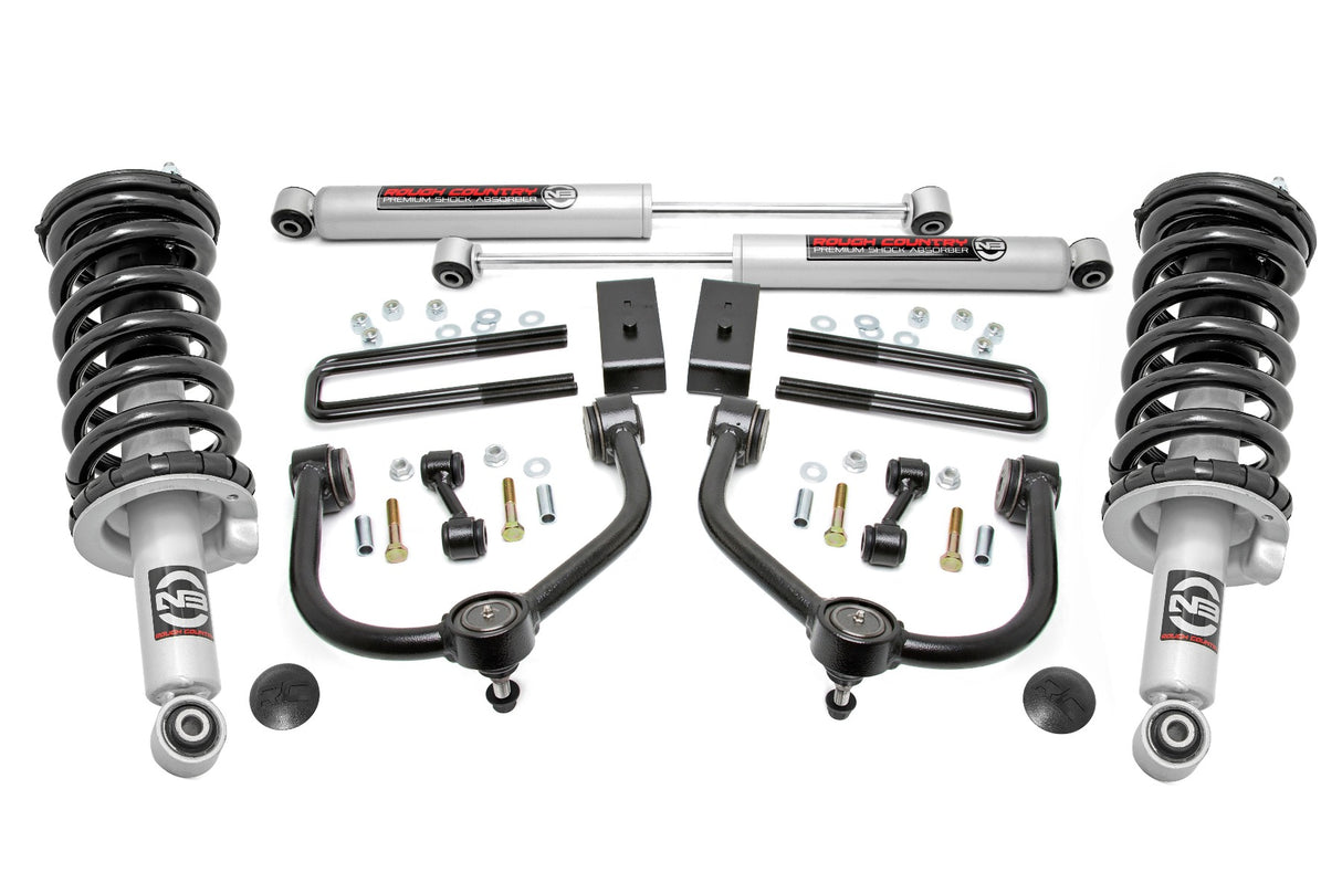 Fits Nissan Titan 4WD (2017-2024) 3 Inch Lift Kit; N3 Struts & Shocks; 83431
