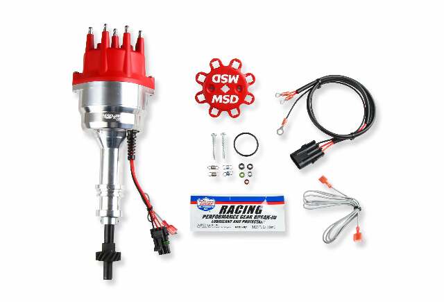 MSD ignition distributor red steel 835066