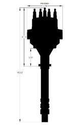 Chevy V8 w/Internal Module Distributor and Black Cap - 83605