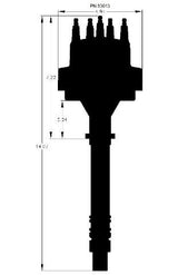 MSD ignition distributor black polished high performance 83613