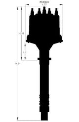 MSD ignition distributor for 1987-1993 Chevy black red polished steel 83663