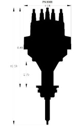 MSD ignition distributor red clear 8388