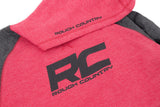 Rough Country Hoodie - Heater - Red/Gray - SM - 84083SM