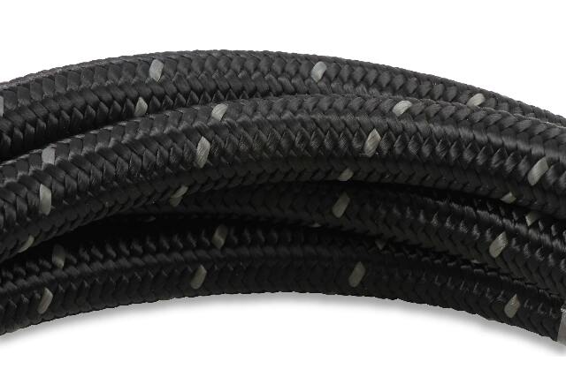 Mr. Gasket black nylon braided hose 6 AN 10 feet rubber 841006