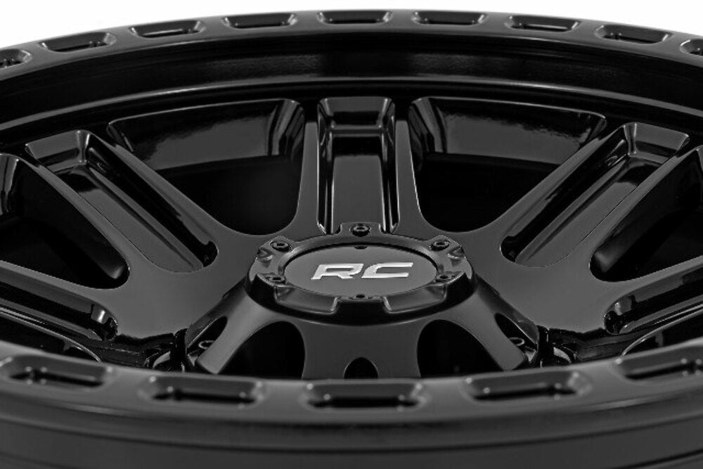 Rough Country 84 Series Wheel; Gloss Black; 18x8.5; 6x5.5; +0mm 84180912