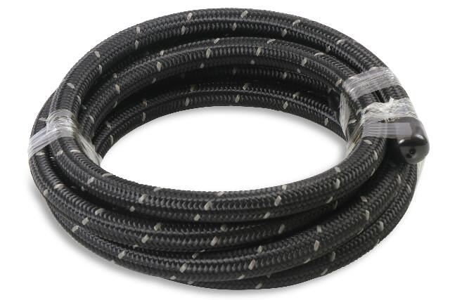 Mr. Gasket black nylon braided hose 8 AN 20 feet rubber 842008