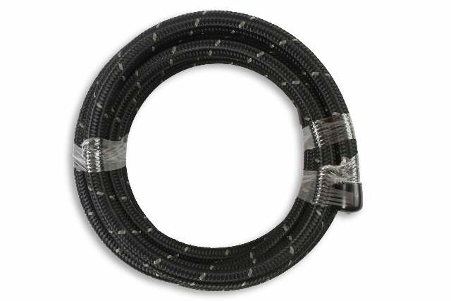 Mr. Gasket black nylon braided hose 8 AN 20 feet rubber 842008