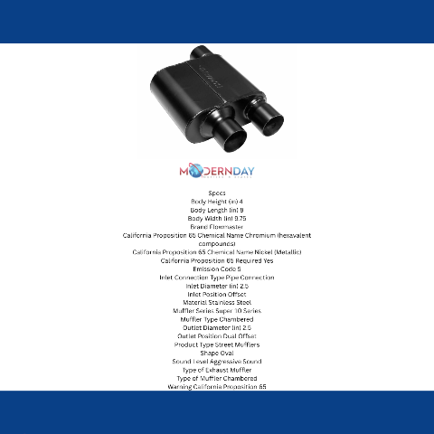 Flowmaster Super 10 Series Chambered Muffler 8425810