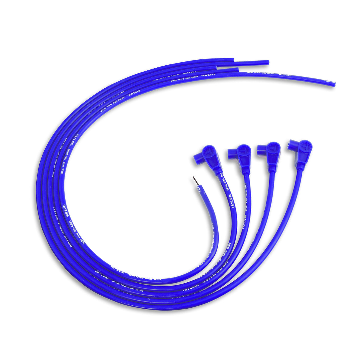 Spark Plug Wire Set Universal 8mm Silicone Spiro Pro 90? 350 ohm/ft Blue 73637