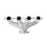 Hooker LS Swap Exhaust Manifolds -Center Dump-Silver Ceramic-Multi-Fit-2.50-8504-1HKR