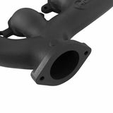 Hooker BlackHeart LS Swap Exhaust Manifolds-Rear Dump-Black - 8505-3HKR