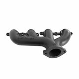 Hooker BlackHeart LS Swap Exhaust Manifolds-Rear Dump-Black - 8505-3HKR