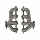 Hooker BlackHeart LS Swap Exhaust Manifolds-Rear Dump-Natural Cast - 8505HKR