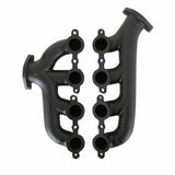 Hooker BlackHeart LS Swap Exhaust Manifolds-Rear Dump SBC Exit-Black - 8506-3HKR