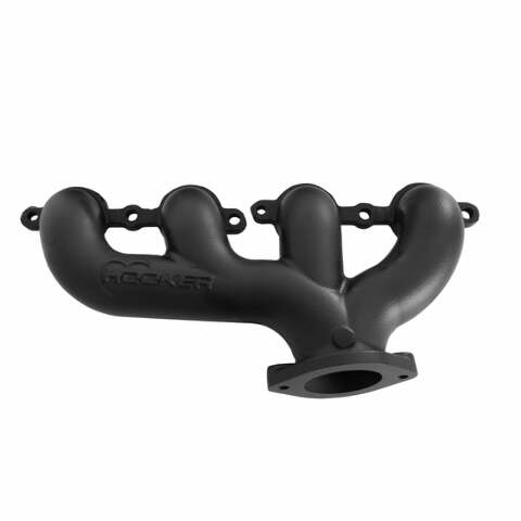 Hooker BlackHeart LS Swap Exhaust Manifolds-Rear Dump SBC Exit-Black - 8506-3HKR