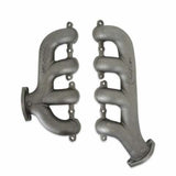 Hooker BlackHeart LS Swap Exhaust Manifolds - Rear Dump SBC Exit-Natural 8506HKR