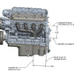 Hooker BlackHeart LS Swap Exhaust Manifolds - Rear Dump SBC Exit-Natural 8506HKR