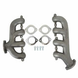 Hooker BlackHeart LS Swap Exhaust Manifolds - Rear Dump SBC Exit-Natural 8506HKR