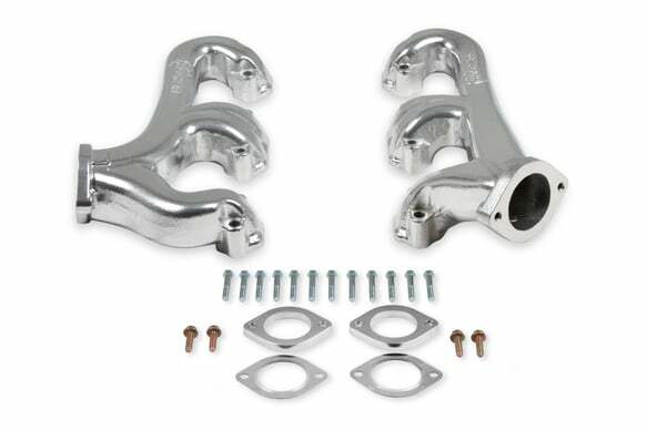 Hooker Fits Small Block Chevy,2.5" collector-Silver Ceramic, Exhaust Manifold 8525-1HKR