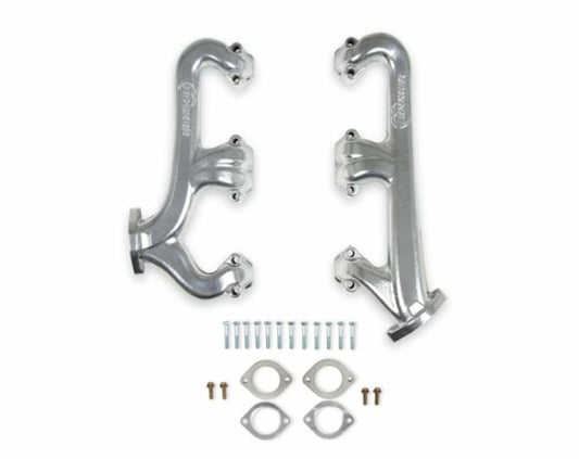 Fits Small Block Chevy,2.5" collector-Silver Ceramic, Exhaust Manifold 8525-1HKR