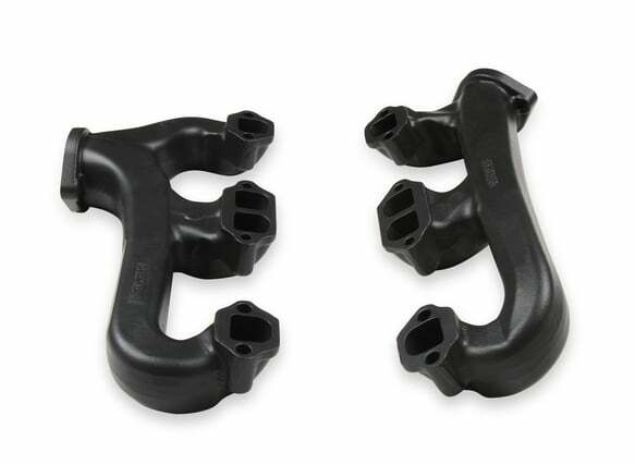 Hooker Fits Small Block Chevy, Raised D-Port, 2.5", Black, Exhaust Manifold 8527-3HKR