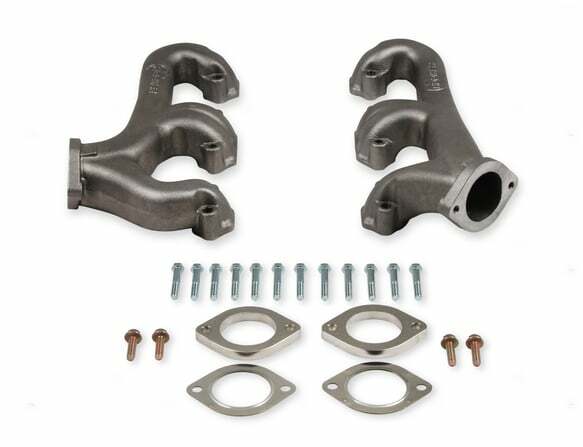 Hooker Fits Small Block Chevy, Raised D-Port, 2.5", Natural, Exhaust Manifolds 8527HKR