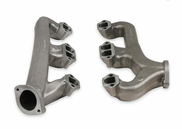 Hooker Fits Small Block Chevy, Raised D-Port, 2.5", Natural, Exhaust Manifolds 8527HKR